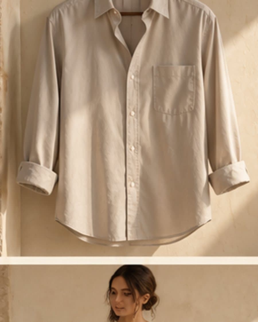 Stone Poplin Shirt