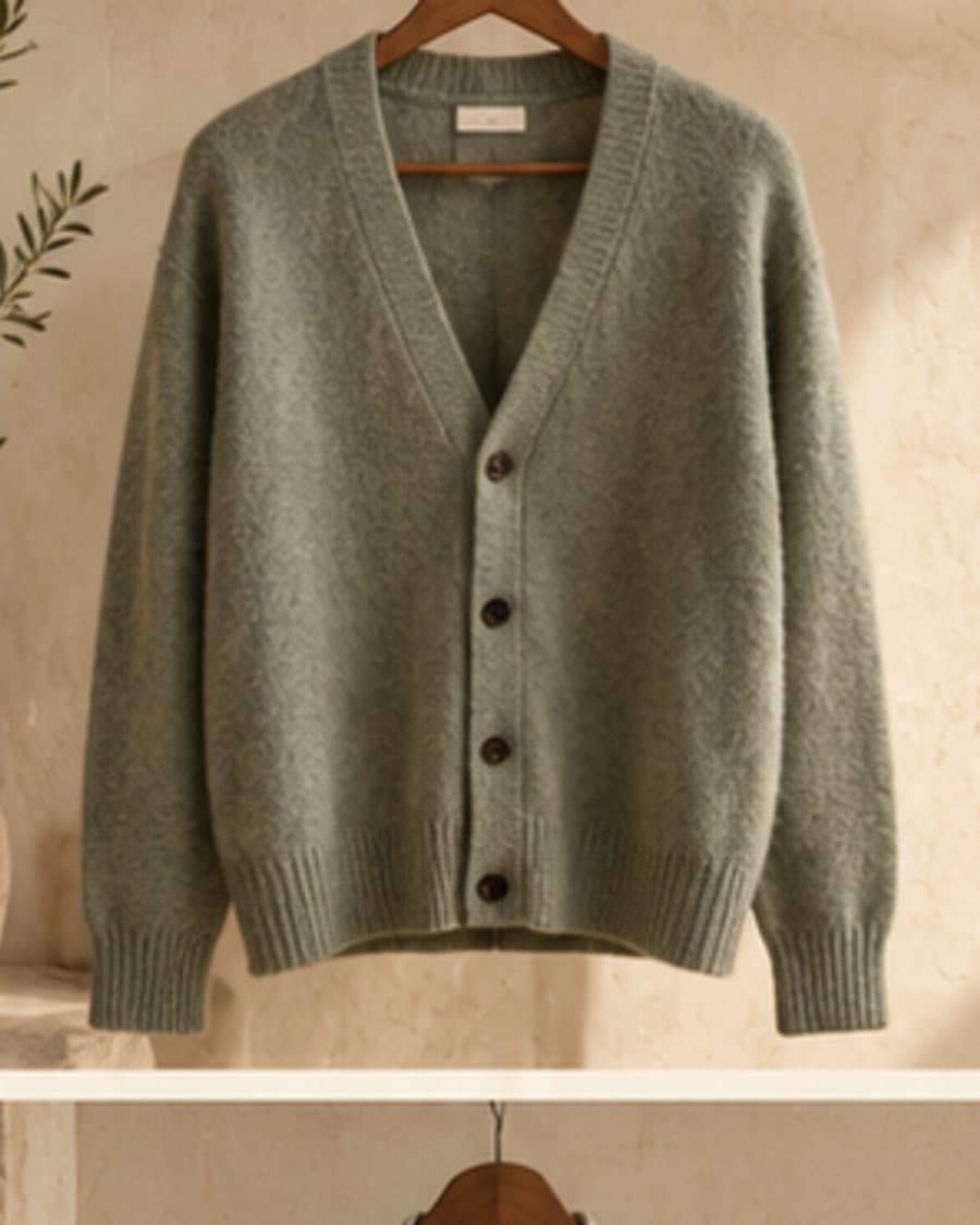Sage Wool Cardigan