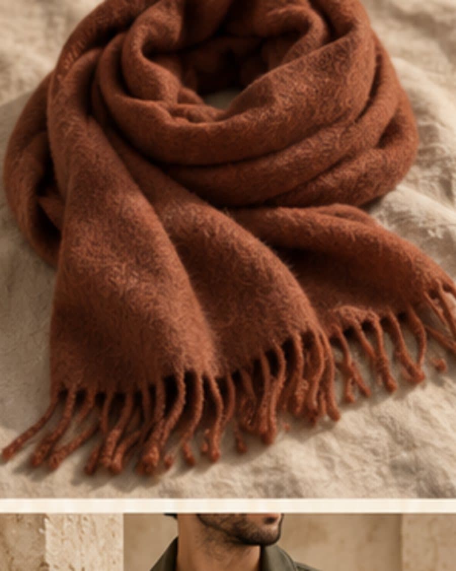 Rust Wool Scarf